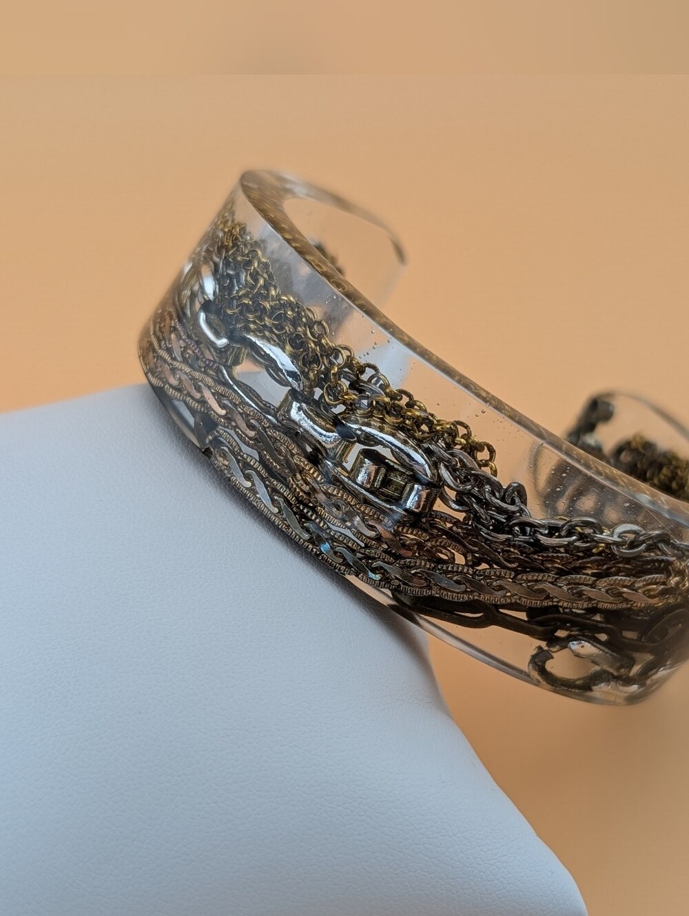 Vintage Chain Jewelry Cuff • Handmade Vintage Upcycle